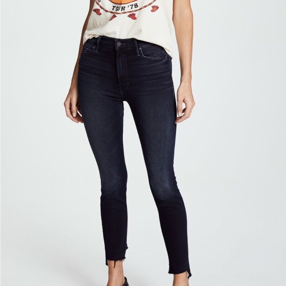 MOTHER Denim Stunner Zip Two Step Fray